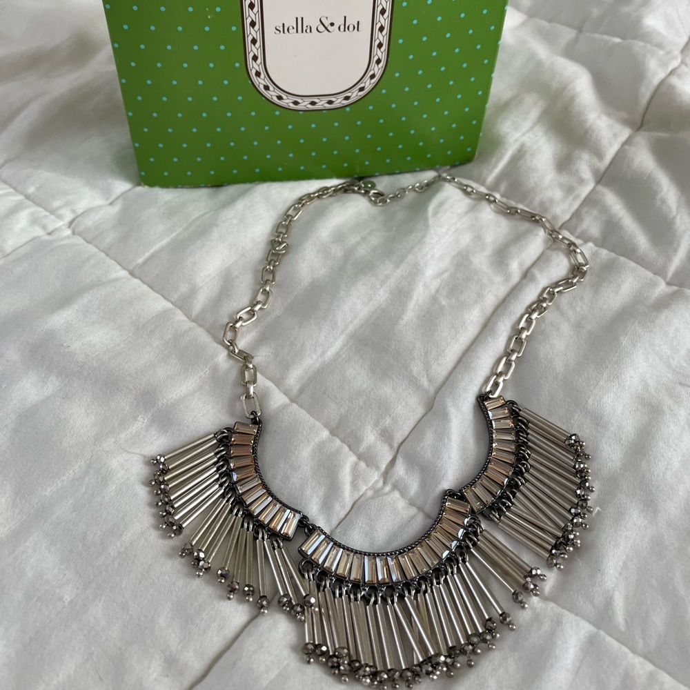 Stella & Dot Twilight Fringe Art Deco Necklace